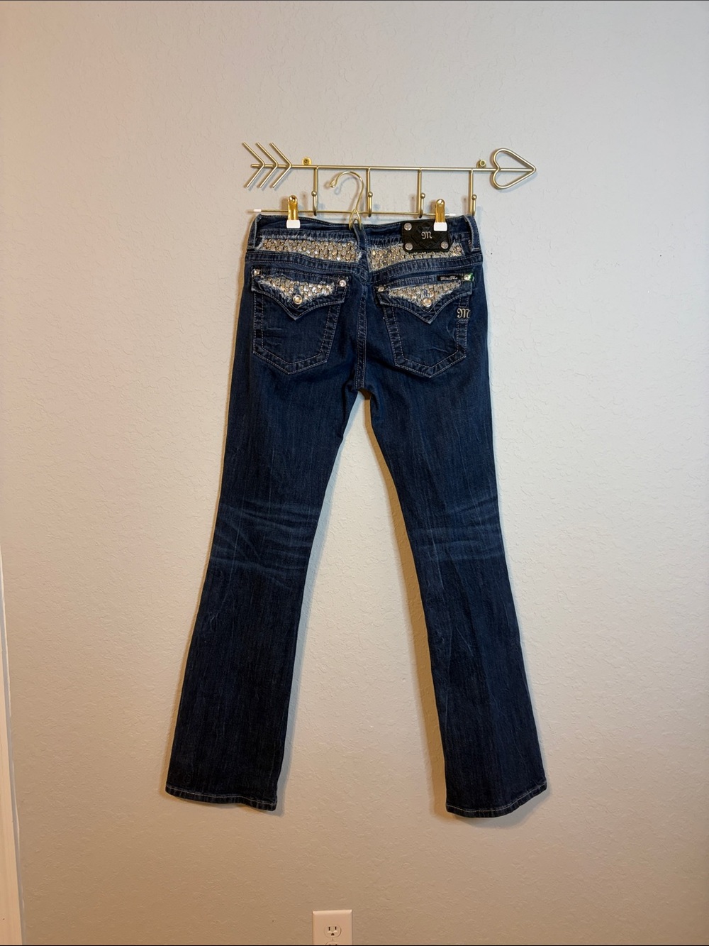 Miss Me Women’s Size 31 Bootcut Jeans Sequin Rhinestone Embellished Y2K